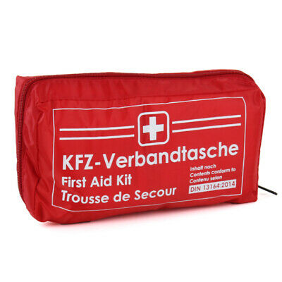 2x KFZ-Verbandtasche DIN 13164 - Verbandskasten rot mit 4x FFP2